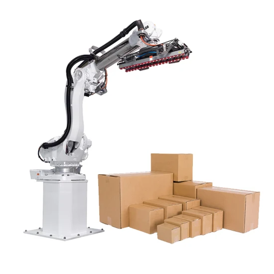 Máquina paletizadora de embalaje industrial personalizada Paletizador de robot eléctrico para industrias farmacéuticas de bienes de consumo electrónicos de alimentos